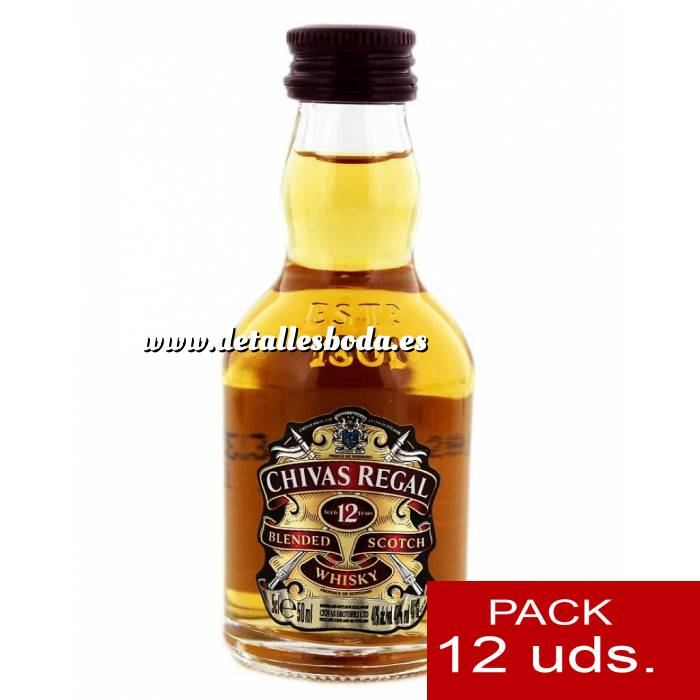 Imagen 7 Whisky Whisky Chivas Regal 12 años Blended 5cl - CR 1 PACK DE 12 UDS
