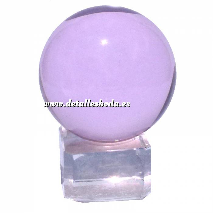 Imagen Marcos y decoración esfera cristal rosada 
