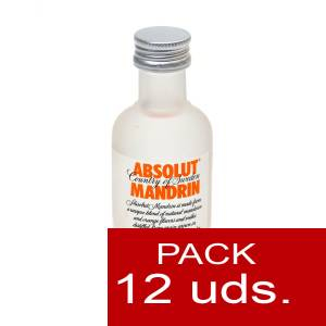 6 Vodka - Vodka Absolut Mandrin 5cl - CR 1 PACK DE 12 UDS