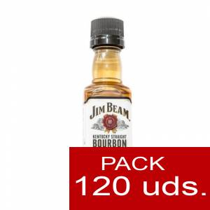 6 Whisky - Bourbon Jim Beam KENTUCKY STRAIGHT 5cl (Tapón Negro) - PL CAJA DE 120 UDS