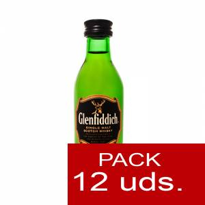 7 Whisky - Whisky Glenfiddich 12 años (sin tubo) 5 cl - CR 1 PACK DE 12 UDS
