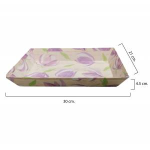 Imagen Cestas Regalos Cajitas de carton con diseño flores lilas 